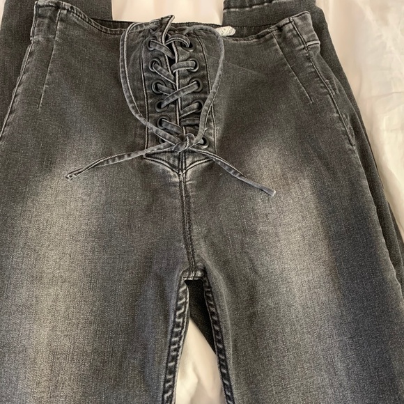 Free People Lace Up Jeans - Picture 7 of 16